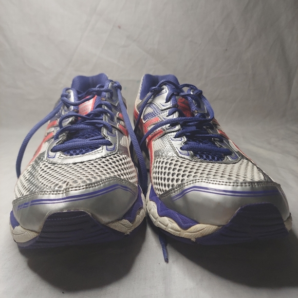 Asics Gel-Cumulus 15 Women 12 Running Training Shoes T3C5N Silver Purple Pink - Picture 3 of 5